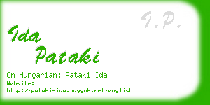 ida pataki business card